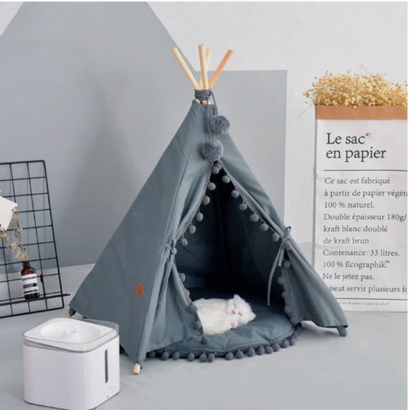 Pet Dog Cat Tee Pee TeePee Tent Bed Naptime Fur Baby NIB Never Used - Picture 2 of 4